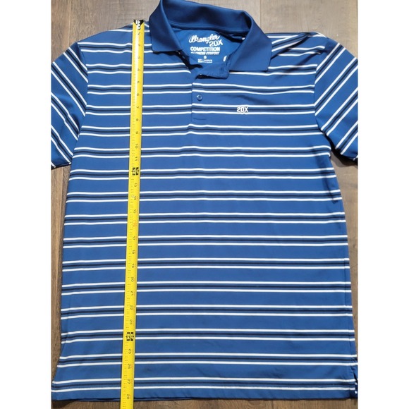 Wrangler Other - Wrangler 20X Competition Advanced Comfort Blue Striped Polo‎ Shirt Size S